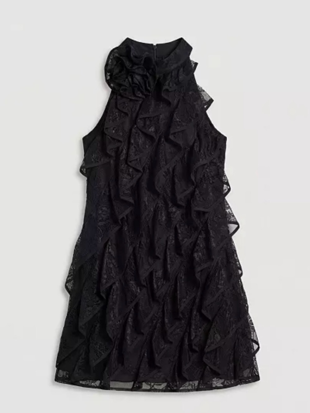 Women’s lace frill mini dress